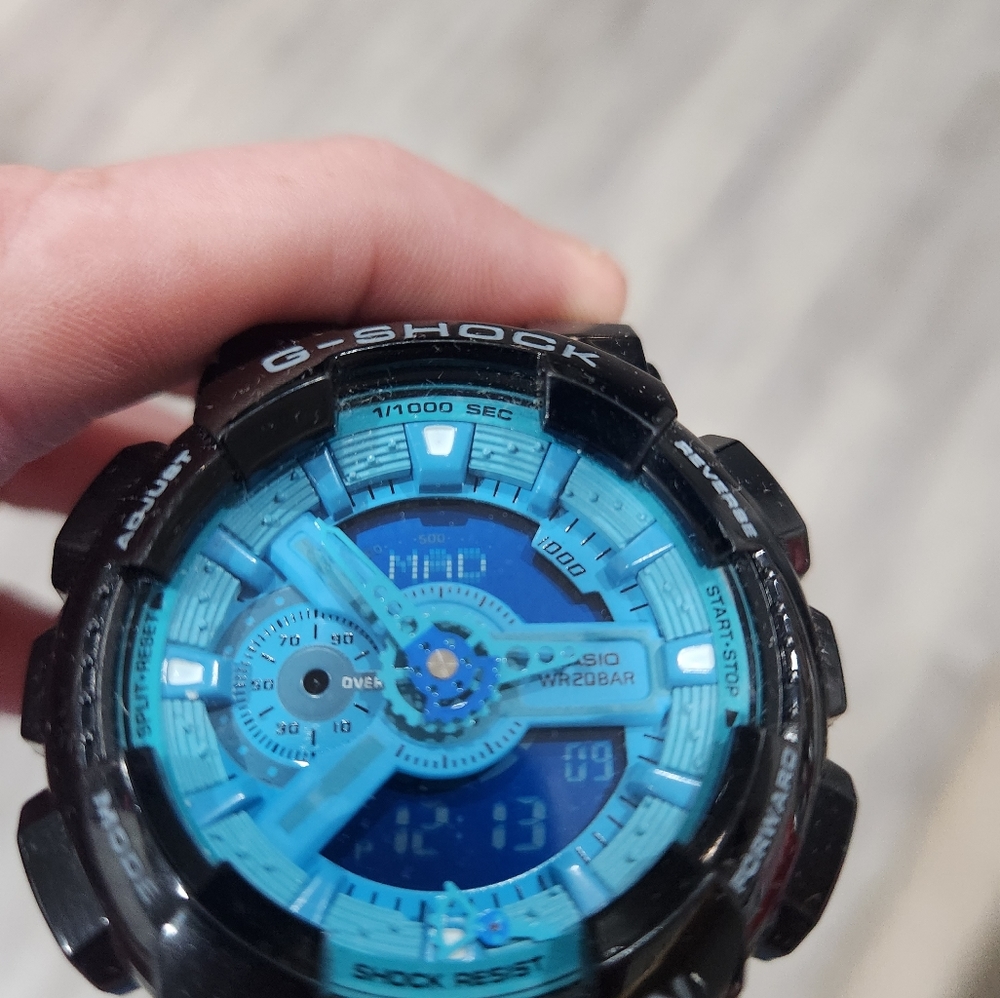Blue and black G Shock